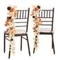 Ling's Moment 10pcs Wedding Chair Decorations Aisle Floral Swag Artificial Pew Flowers Hanging Garland Pink Blush & Cream For Ceremony Reception Church Rose Floral Faux Arrangement Party Outdoor Decor