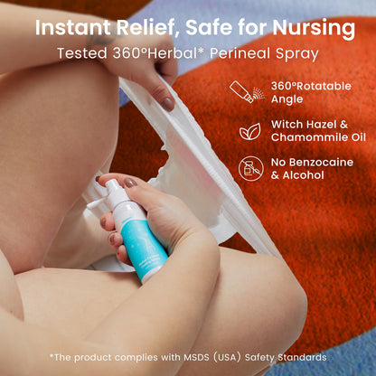 Grownsy Postpartum Essentials Recovery Kit for Labor & Delivery | Postpartum Kit for Women | Includes Upside Down Peri Bottle, Perineal Spray, Cooling Pad Liners, Ice Packs & Disposable Underwear