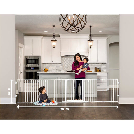 Regalo 192-Inch Super Wide Adjustable Baby Gate and Play Yard, Black, 4-in-1, Bonus Kit, Includes 4 Count (Pack of 1) of Wall Mounts