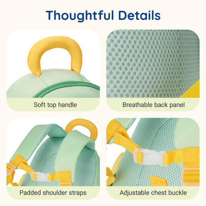 mommore Toddler Backpack for Girls 2-4 Cute 3D Kids Backpack Butterfly Small Pre-K Backpacks Water-Resistant for Preschool Kindergarten with Toddler Leash, Chest Buckle