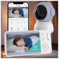 BOIFUN 2K Video Baby Monitor with Camera & WiFi, 360° Auto Tracking, 5" Screen, AI Motion & Cry Detection, Night Vision, Long Battery Life – Ideal for Busy Parents, Monitor via Smartphone App & Screen