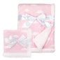 American Baby Company Heavenly Soft Chenille Sherpa Receiving Blanket, 3D Pink, 30" x 35", Warm and Cozy for Boys and Girls, Ideal for Baby Carrier, Stroller, and Travel