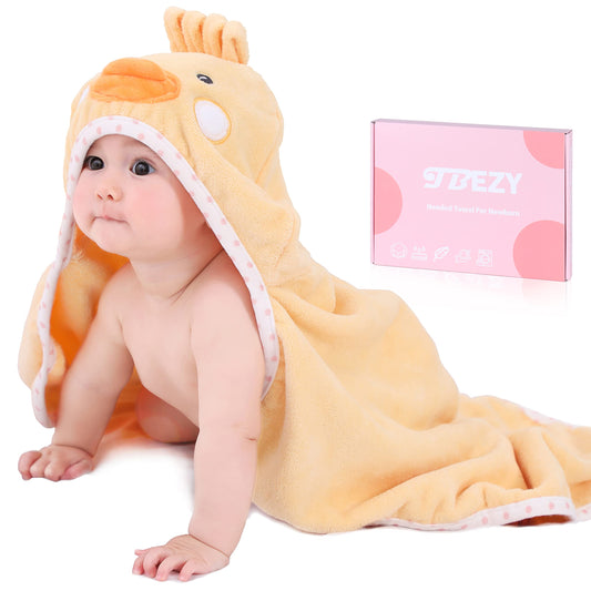Baby Hooded Towel with Unique Animal Design Ultra Soft Thick Cotton Bath Towel for Newborn (Bunny)