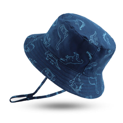 JANGANNSA Dinosaur Baby Boys Sun Hat Cotton Toddler Girls Bucket Hats Summer Sun Protect Cap for Kids