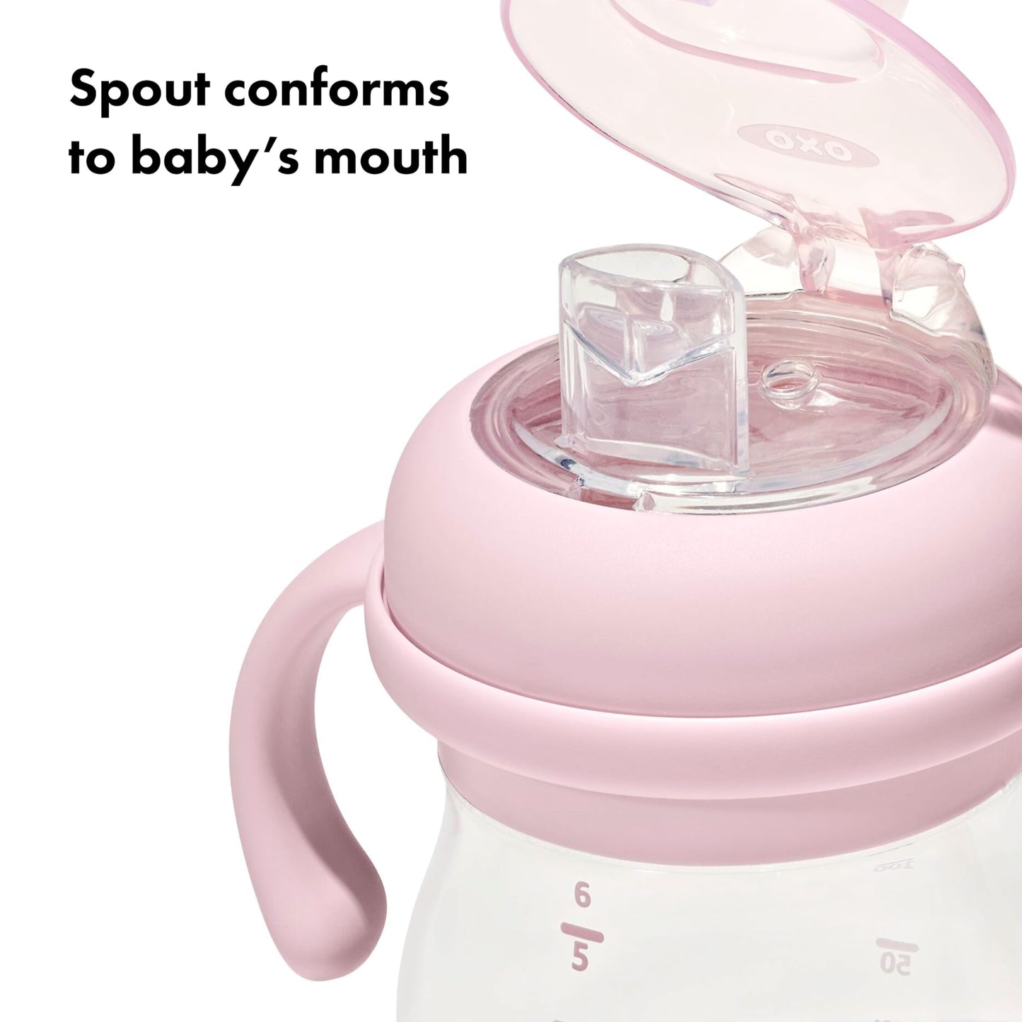 OXO Tot Transitions Soft Spout Sippy Cup with Removable Handles - 6 oz. - Blossom