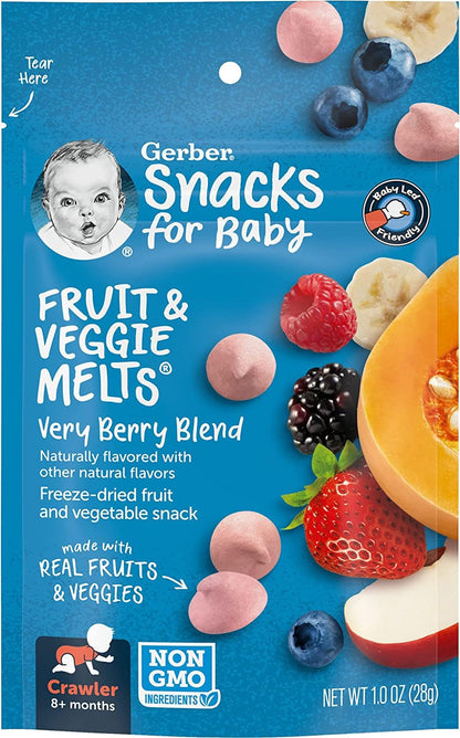 Gerber Baby Snacks Yogurt Melts, Strawberry, 1 Ounce (Pack of 7)