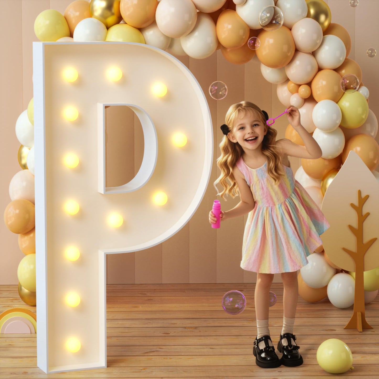 imprsv Marquee Light Up Letters, 3FT Mosaic Letters with Light for Baby Shower Graduation Party Decor, Large A for Engagement Wedding Party Decorations (Need to Assemble)