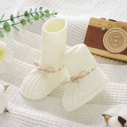 mimixiong Baby Booties Newborn Infant Sock Shoes Hand Knitting Crochet Boy and Girl Cozy Shoes