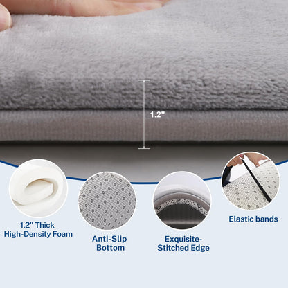 Thick Baby Play Mat for Floor,50 x 50 Playpen Mat,Tummy Time Foam Mat,Ultra Soft Support & Plush Feel,Easy Care with Non-Slip Cushioned for Infant,Kids and Toddler Crawling,Beige