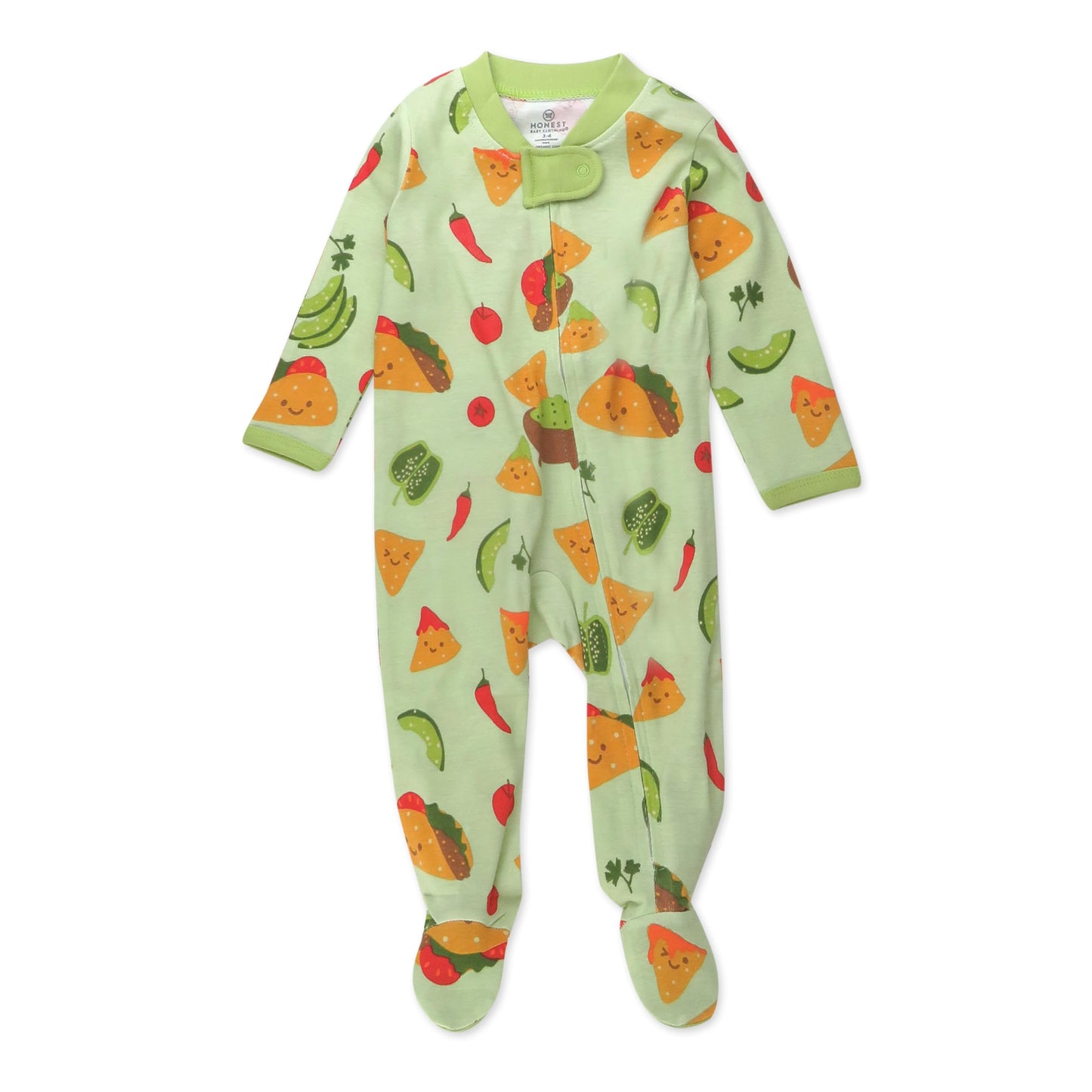 HonestBaby Sleep & Play Footed One-Piece Pajama Sleeper 100% Organic Cotton, Baby Boys