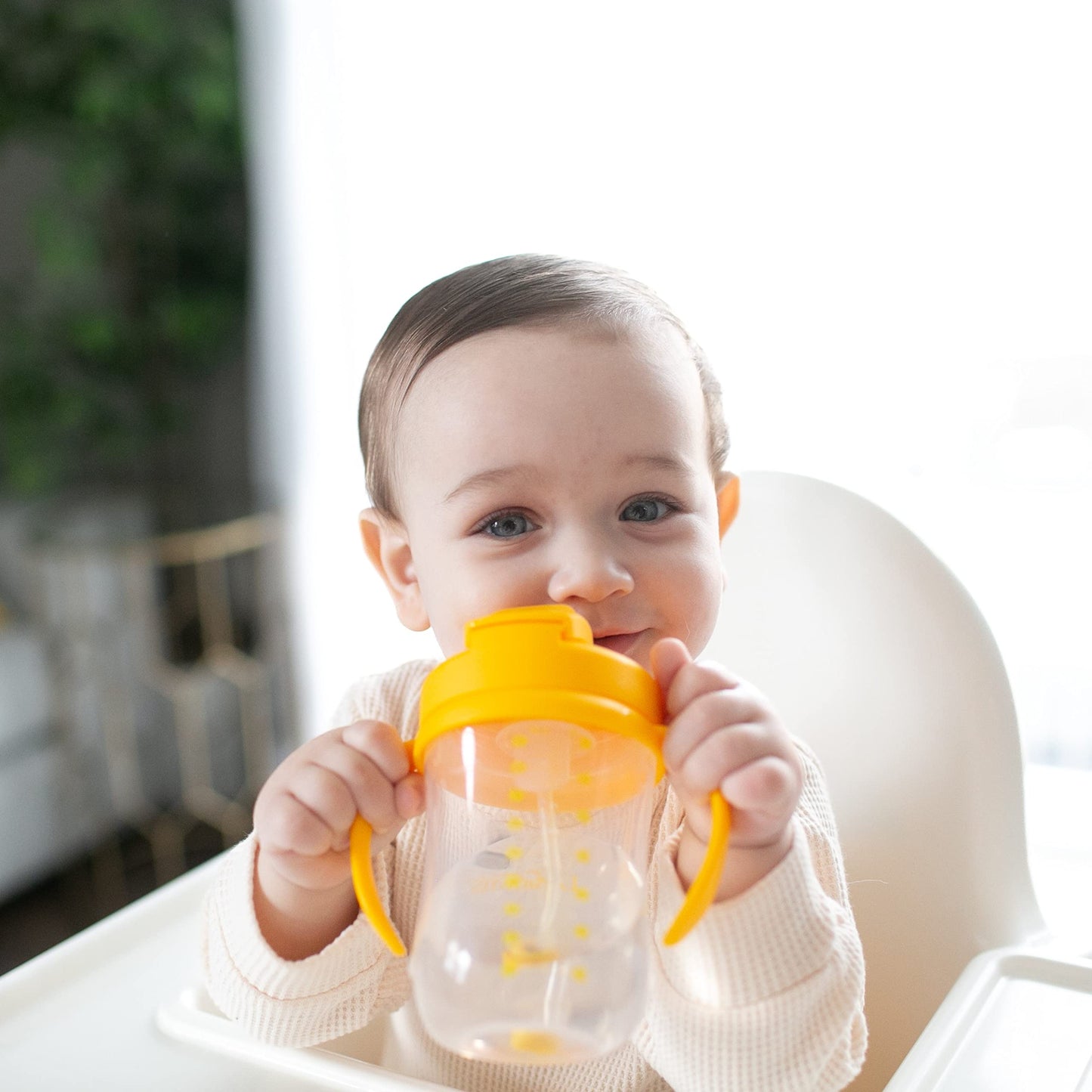 Dr. Brown's Milestones, Baby's First Straw Cup Sippy Cup with Straw, 6m+, 9oz/270ml, Coral, BPA Free