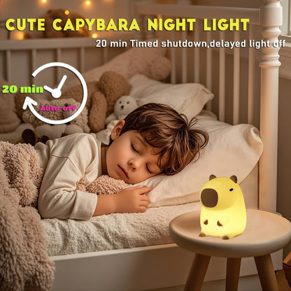 HAPPYBAG Axolotl Night Light,Cute Axolotl lamp Gifts for Kids,Dimmable Silicone Animal Nursery Night Light,Kawaii Rechargeable Bedside Touch Lamp,Room Decor Axolotl Light