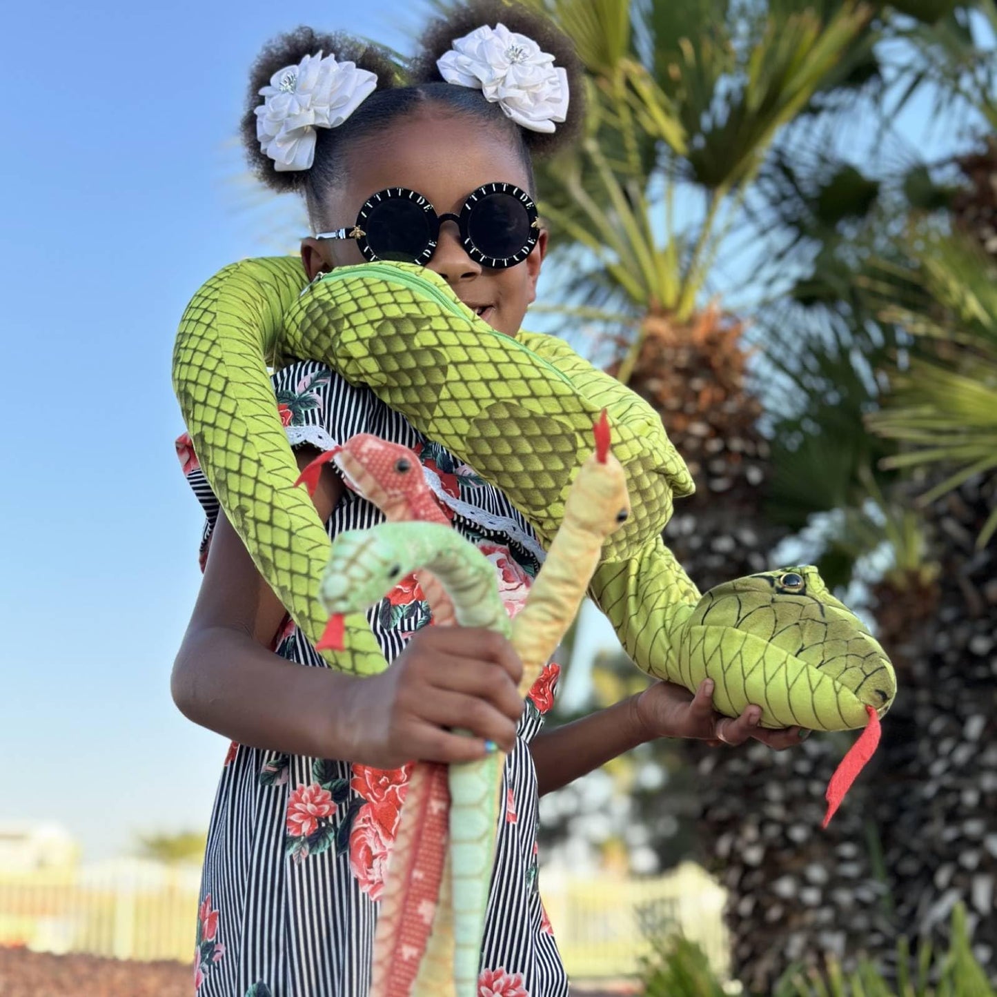 MorisMos Snake Stuffed Animals Plush Toy 120 Inch Giant Snake Plush with Babies Stuffed Snake Toys for Kids Plush Party Decorations Favors Prank Props, 4 Snake Babies, 3 Snake Eggs