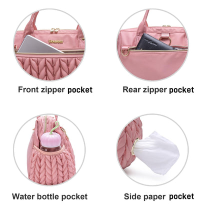 Small Diaper Bag Tote Crossbody, Medium Baby Bag Convertible Backpack for Women Diaper Purse