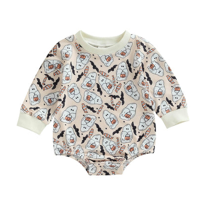 Easter Newborn Baby Girl Clothes Fuzzy Bunny Embroidery Romper Sweatshirt Bubble Jumpsuit Toddler Baby Girl Outfit