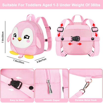 Accmor Toddler Harness Backpack Leash, Cute Dinosaur Backpacks with Anti Lost Wrist Link, Cute Mini Child Backpack Wristband Tether Strap and Protection Leashes for Boys Girls Aged 1-3 Years
