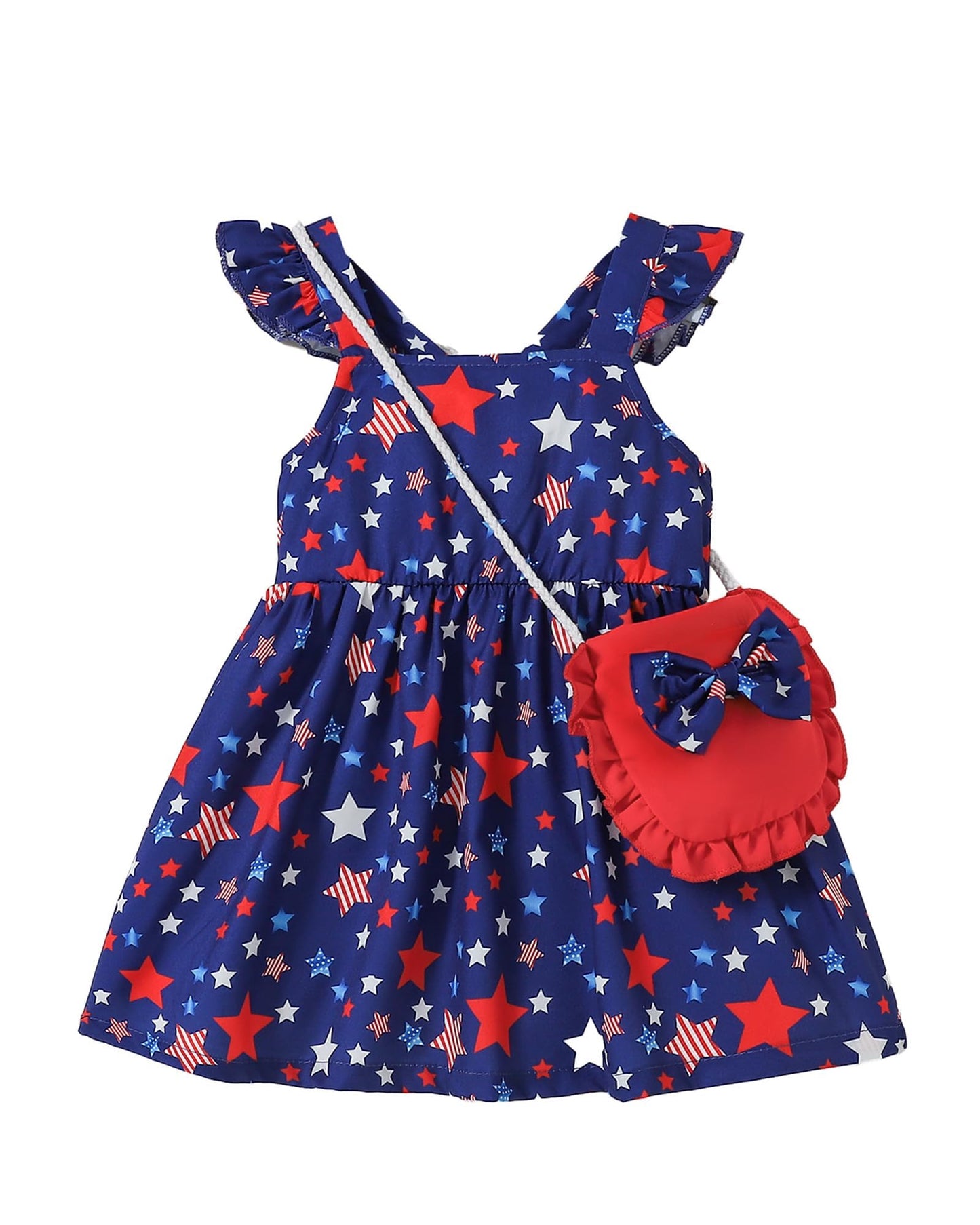 Mioglrie Baby Girl Clothes Newborn Dress Summer Toddler Girls' Clothing Casual Sundress with Cute Bag Infant Outfits