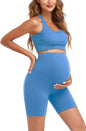 Women's Maternity 2 Piece Outfit Set - Bra & Shorts for Pregnancy - Yoga workout Lounge Wear Sets