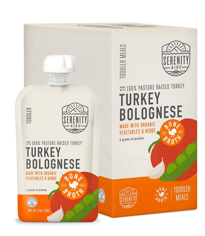 Serenity Kids 7+ Months Bone Broth Puree Made With Organic Veggies - Clean Label Project Purity Award Certified - 3.5 Ounce BPA-Free Pouch - Grass Fed Beef Pot Roast - 12 Count - Baby Food Pouch