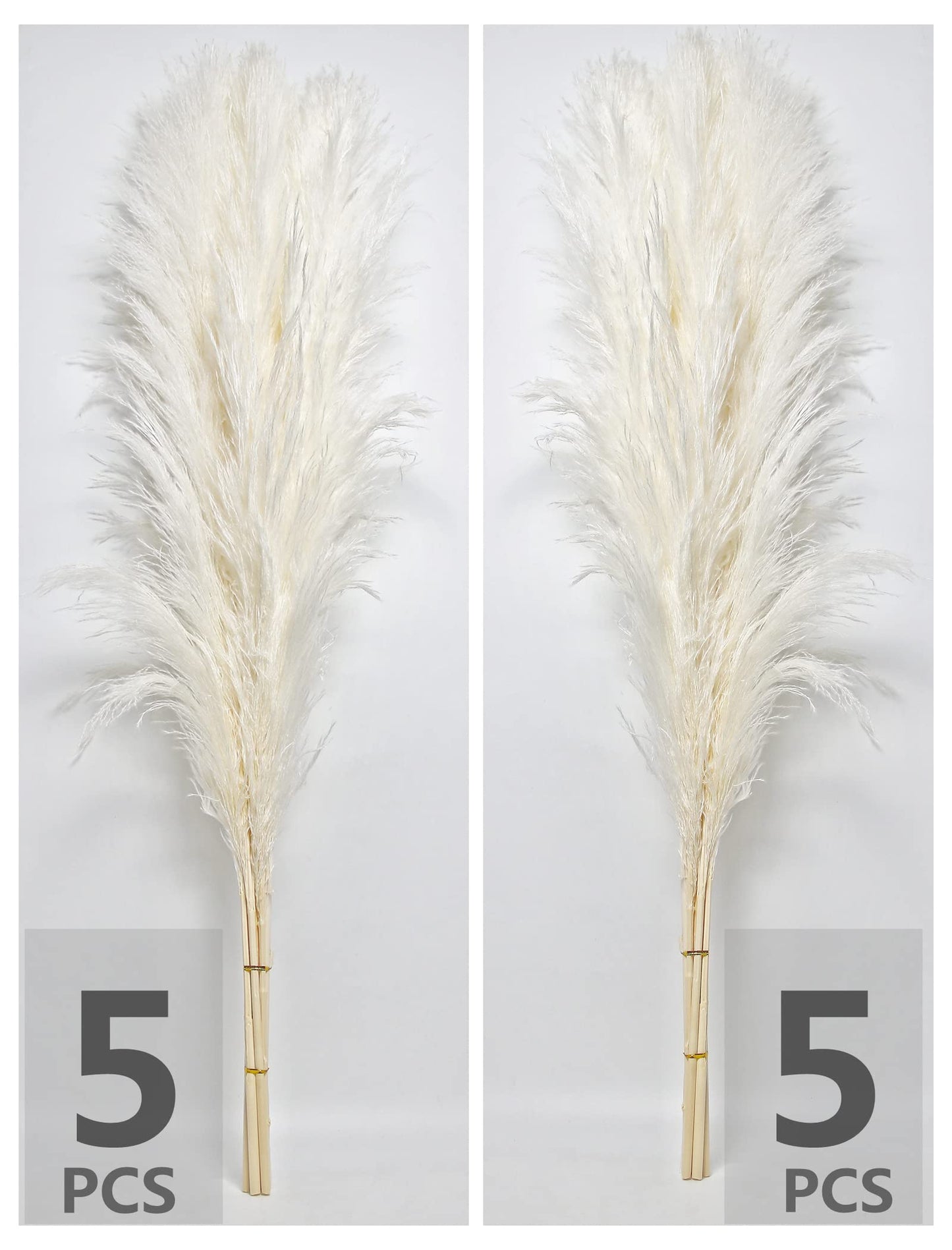 110 PCS of Boho Pampas Grass Decor, Naturally Dried Pompas, Bunny Tails Dried Flowers, and dried eucalyptus. Perfect for Weddings, Boho Party Decorations, and Table Decor.
