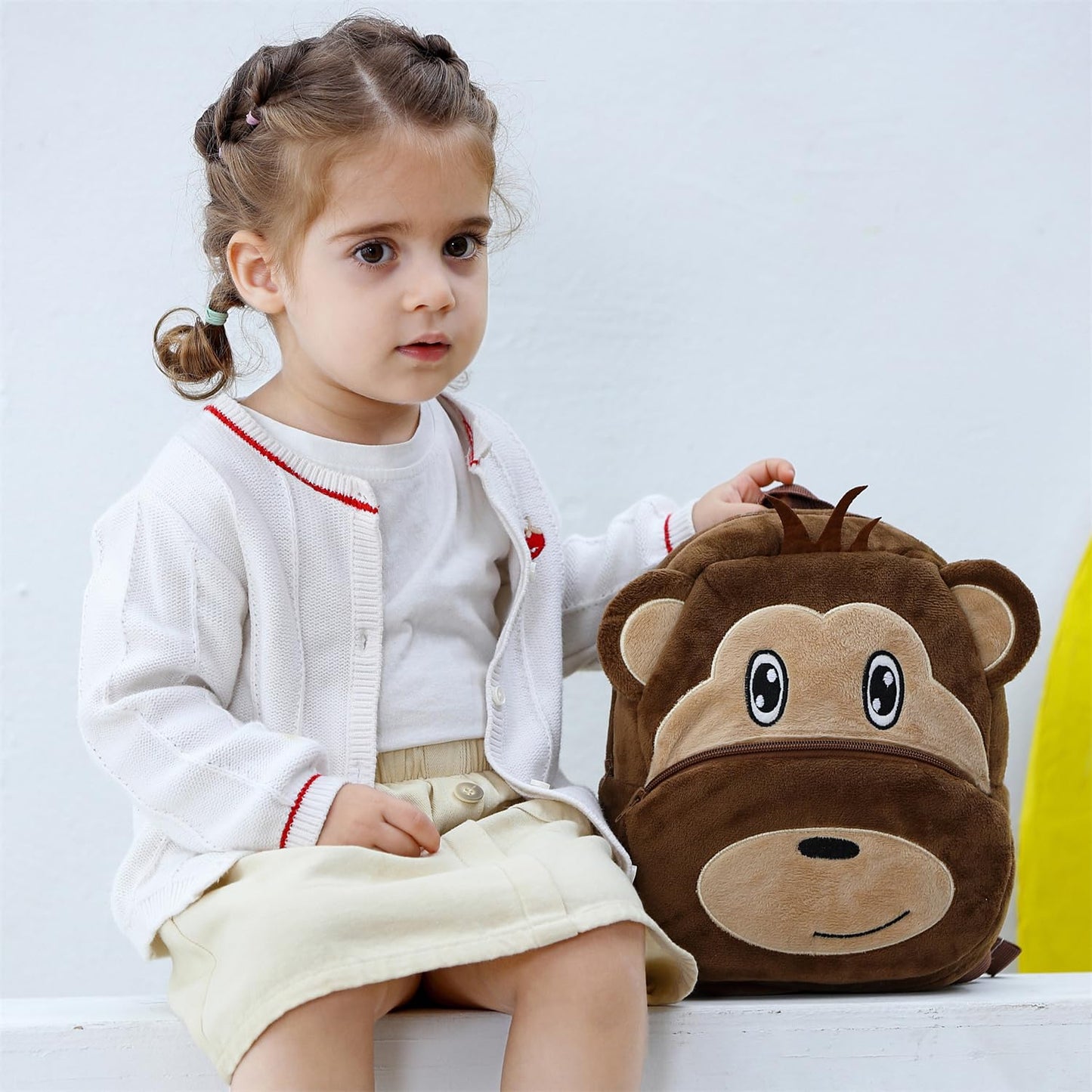 Cute Plush Toddler Backpacks Mini Brown Owl Backpack for Kids Real Littles Backpack for Boy Girl