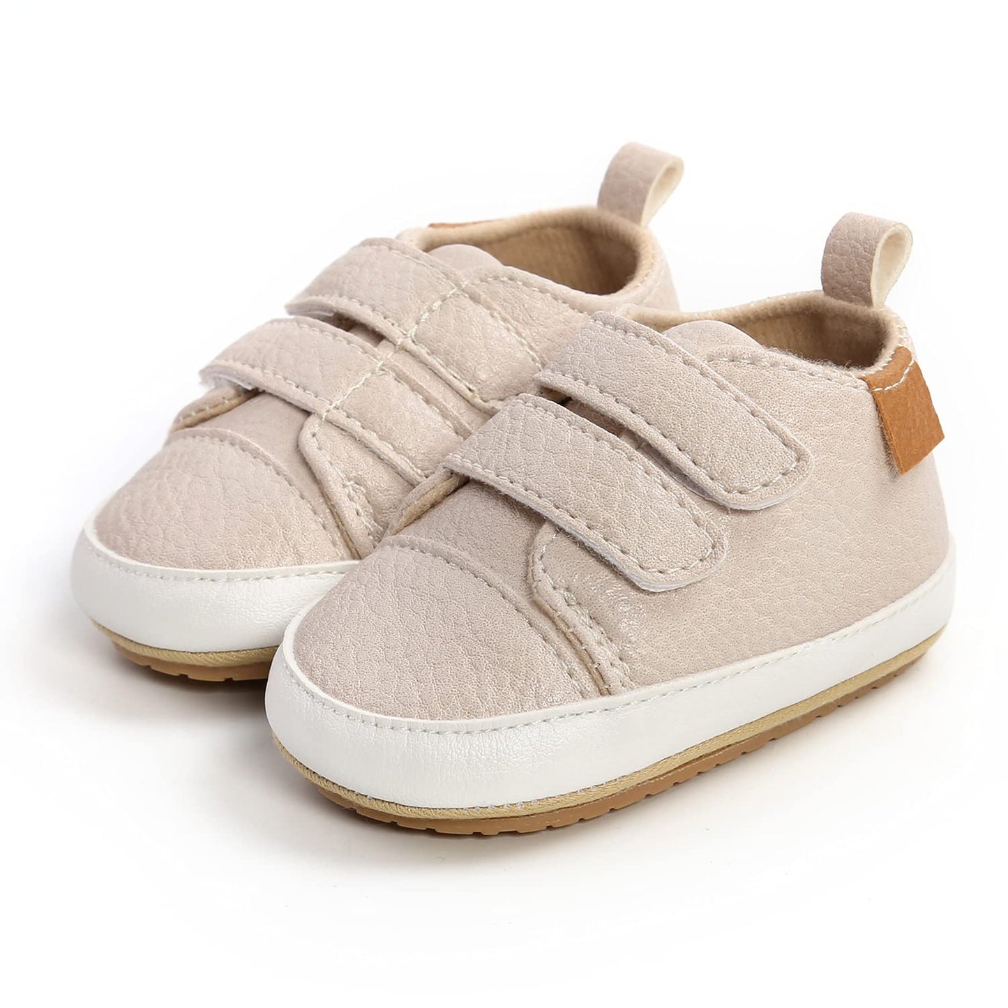 Baby Boys Girls Shoes Non-Slip Rubber Sole High-Top PU Leather Sneakers Infant First Walking Shoes Toddler Crib Shoes Newborn Loafers Flats.