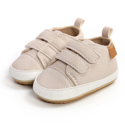Baby Boys Girls Shoes Non-Slip Rubber Sole High-Top PU Leather Sneakers Infant First Walking Shoes Toddler Crib Shoes Newborn Loafers Flats.