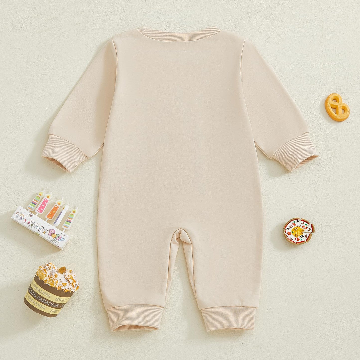GOOCHEER First Birthday Baby Boy Outfit Fall 1 Cake Embroidery Ruffle Long Sleeve Romper Jumpsuit Cake Smash Clothes