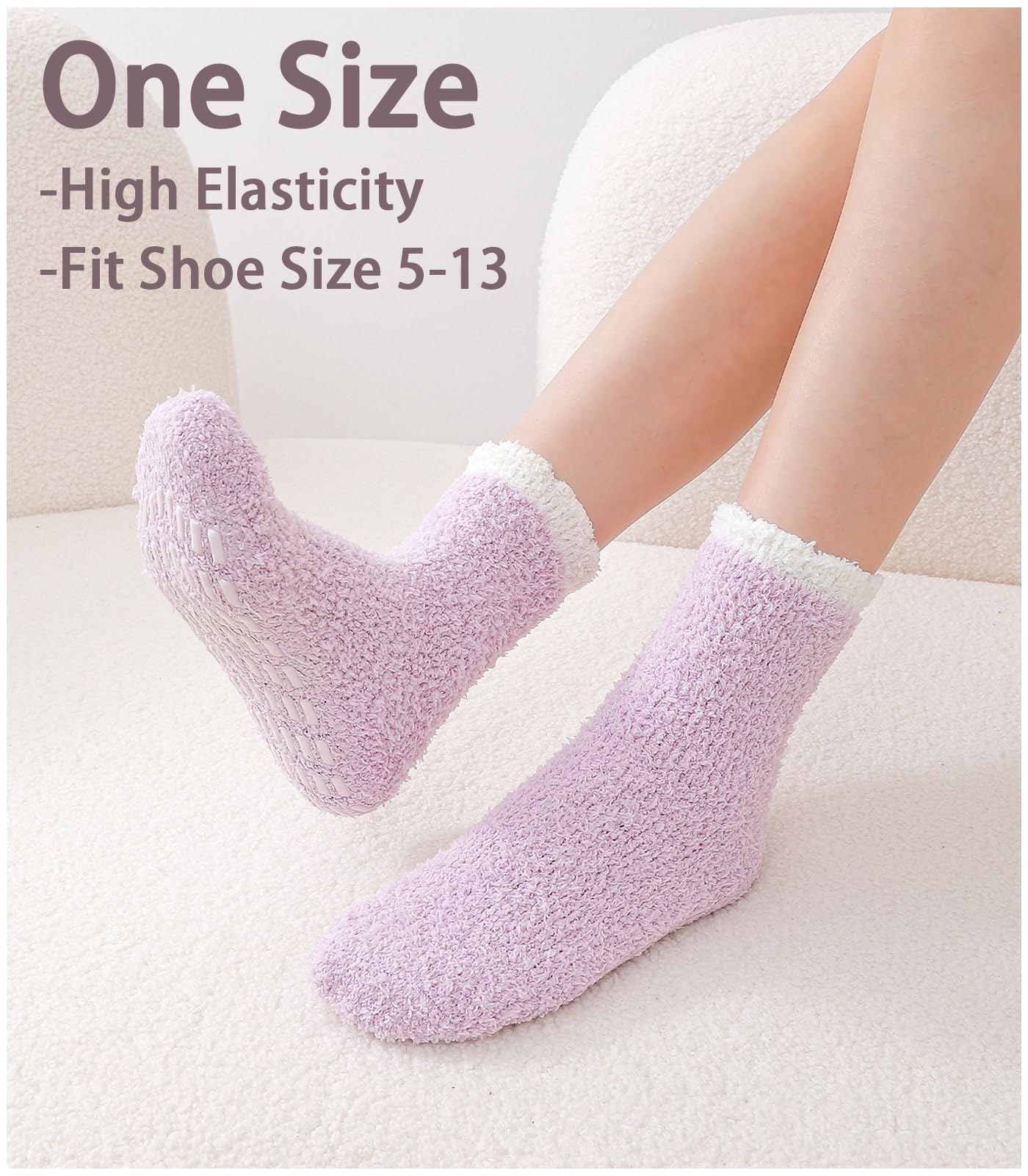 Breslatte Non Slip Hospital Socks with Grips for Women Grip Slipper Socks for Women Gifts