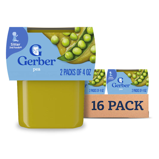 Gerber 2nd Food Baby Food Green Bean Puree, Natural & Non-GMO, 8 Ounce, 2 Count (Pack of 8)