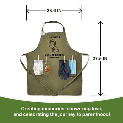 MUNIFICENCE APRON DADDY TO BE GAG GIFT, BABY SHOWER FUNNY ACTIVITY, GENDER REVEAL, NEW DADDY