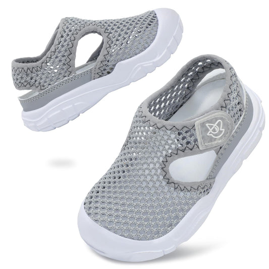 LeIsfIt Toddler Sandals Boys Girls Wide Sandals Kids Water Sandals Barefoot Water Shoes for Beach Swim Lightweight Closed Toe Summer Sandals