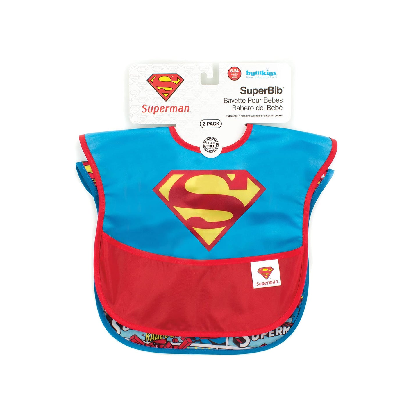 Bumkins Disney Bibs for Girl or Boy, SuperBib Baby and Toddler 6-24 Months, Essential Must Have for Eating, Feeding, Baby Led Weaning, Mess Saving Waterproof Soft Fabric, 3-pk Pooh Bear and Friends