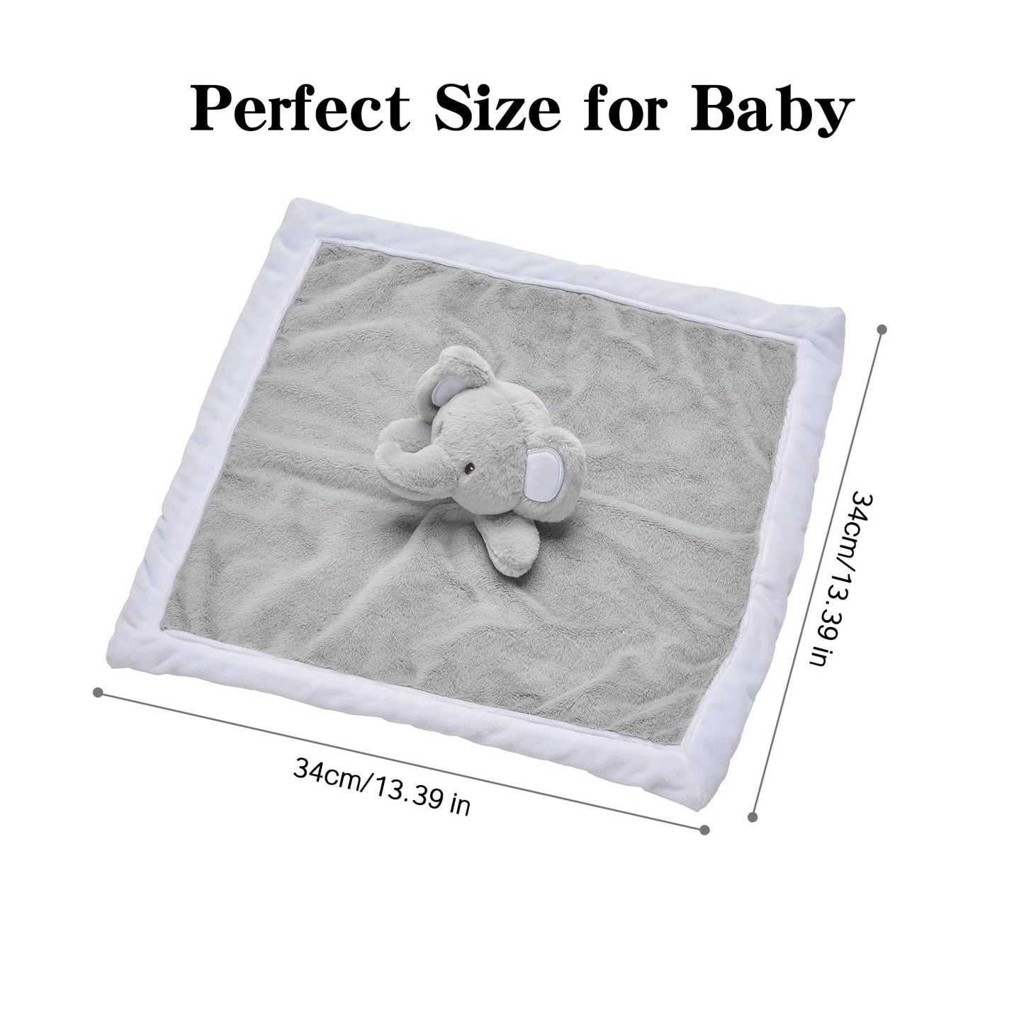 Baby Bear Security Blanket, Soft Loveys for Babies, for Newborn Boys and Girls, Gender Neutral Security Blanket with Stuffed Animal, Baby Snuggle Toy