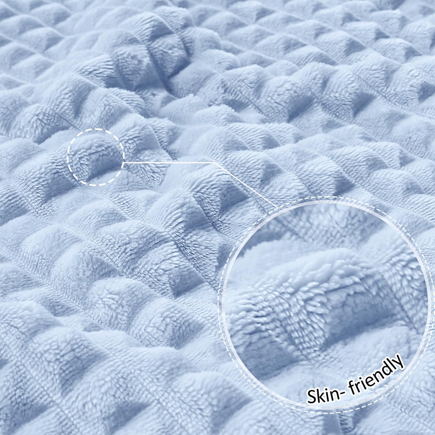 HOMRITAR Baby Blanket for Boys Girls Fleece Super Soft Plush Fuzzy Cozy Toddler Blanket with Square 3D Jacquard Grid Design Luxury Lightweight Bed Blanket for Newborn Infant Cream, 30 x 40 Inch