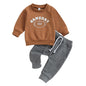 Toddler Boy Clothes Pretty Fly for A Little Guy Outfit Long Sleeve Sweatshirt Top Jogger Pants Cute 2Pcs Set 0-3T