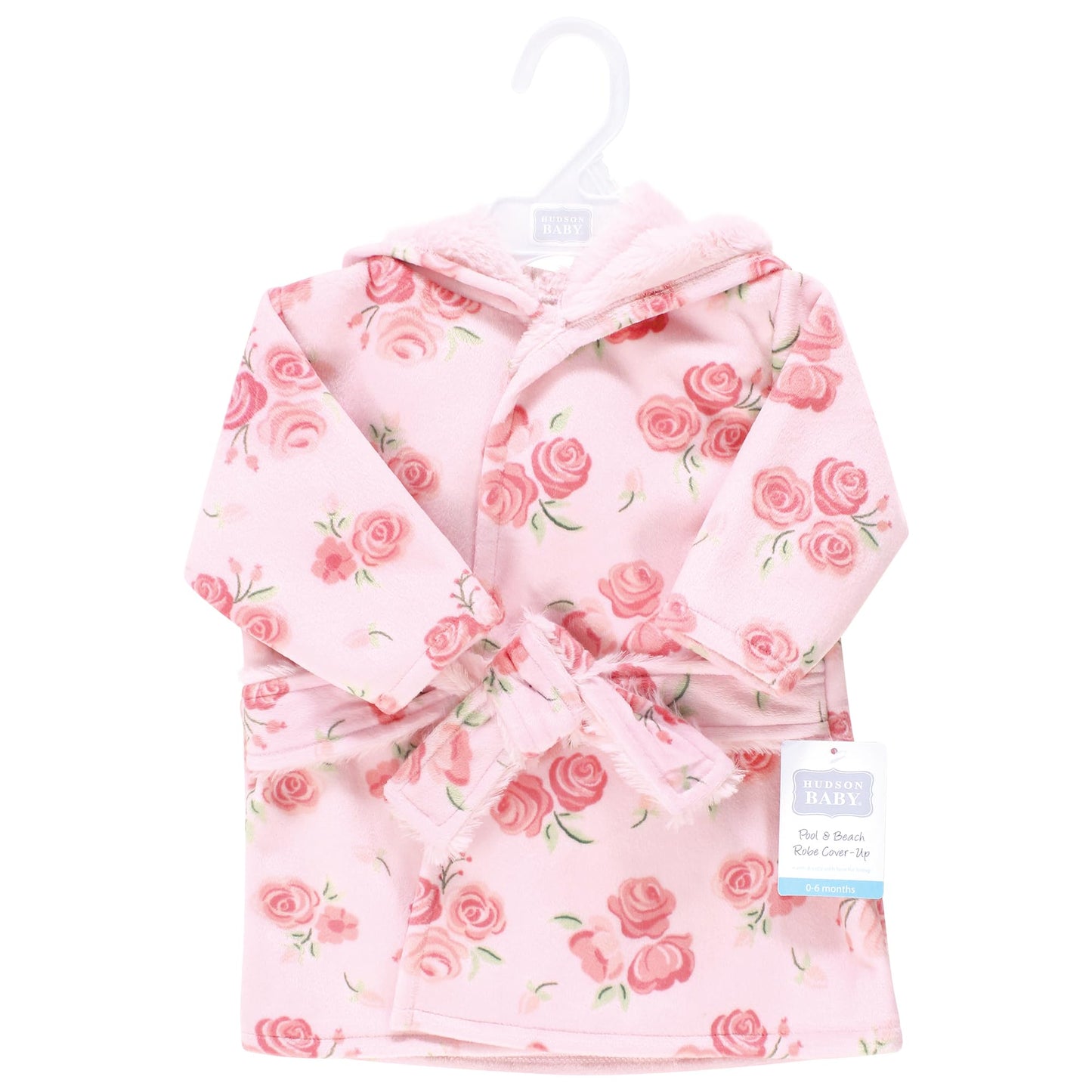Hudson Baby Unisex Baby Mink with Faux Fur Lining Pool and Beach Robe Cover-ups