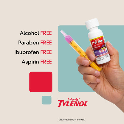 Infants' TYLENOL Oral Suspension, Grape, 2 Fl. Oz