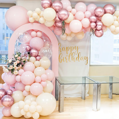 Ivory White Balloon Arch Kit,Boho Balloon Garland with Pastel Orange Cream Beige Champagne Gold White Sand Balloons for Neutral Baby Shower Wedding Boho Bridal Party Decorations