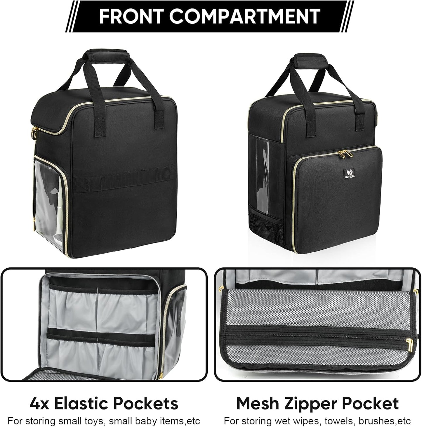 Carrying Case Compatible with Baby Brezza Formula Pro Advanced Formula Dispenser Machine, Insulated Baby Formula Mixer Travel Bag with Shoulder Strap for Baby Essentials, Black