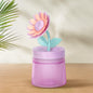 Cute Flower Mini Humidifier, 260ml Gardenia Desktop Humidifiers for Bedroom, Portable Small Cool Mist Humidification for Home, Baby Nursery, Office & Indoor Plants, USB Powered (Pink)