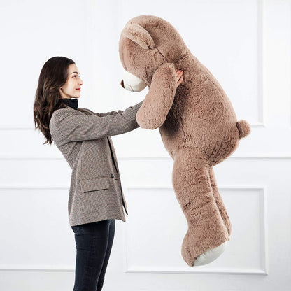 Tezituor 59" Gaint Teddy Bear Stuffed Animal,5ft Life Size Big Teddy Bears,Light Brown Cute Soft Plush Toy,Gifts for Kids Girls Boys Girlfriend Valentine,Christmas,Birthday,Baby Shower,Wedding Party