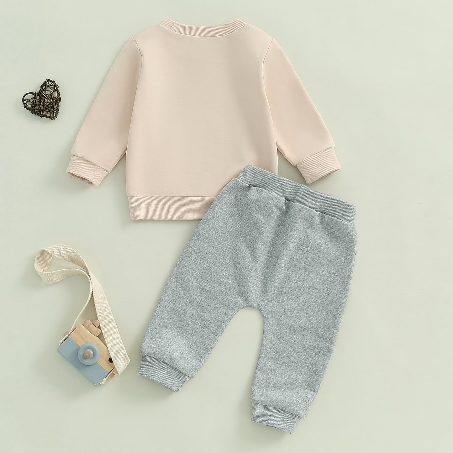 Pudcoco Toddler Baby Boys Girls Fall Clothes Farm Animal Outfit Horse Cow Chicken Sweatshirt and Jogger Pants Set
