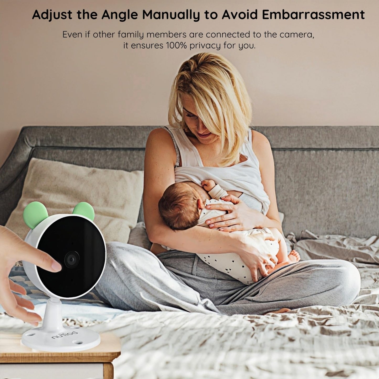 BOIFUN Split Screen Video Baby Monitor WiFi, 2 Cameras, Smartphone APP Control & LCD Monitor, AI Motion & Sound Detection, 4.3'' 4X Zoom, 1080P Smart (Monitor para Bebe), Area Alarm, Video Recording