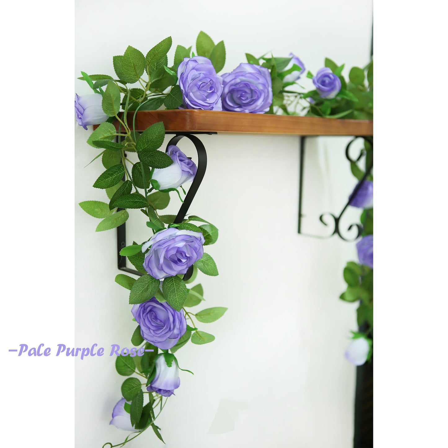 Felice Arts 2 Pack Pink Artificial Rose Garland Each 6.5FT Fake Rose Vine Hanging Floral Garland for Wedding Flowers Table Centerpiece Arrangement Baby Shower Decor