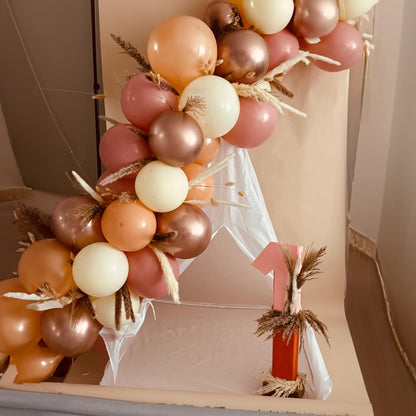 Retro Blush Pink Balloons, 60 Packs 12 Inch Dusty Pink Metallic Chrome Rose Gold White Sand Nude Balloons for Bridal Baby Shower Girls Boho Birthday Wedding Decorations Supplies