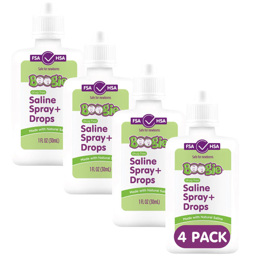 Boogie Baby Nasal Saline Drops Drops, Allergy Relief, Nasal Decongestant, Pack of 1, 2 Bottles Total…