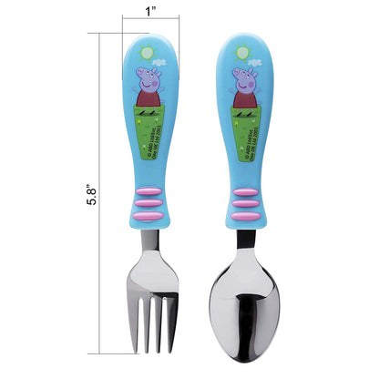 Zak Designs 5-Piece Dinnerware Set, Baby Shark - Durable Plastic & Stainless Steel - Includes Water Bottle, 8-Inch Plate, 6-Inch Bowl, Fork & Spoon - Suitable for Kids Ages 3+