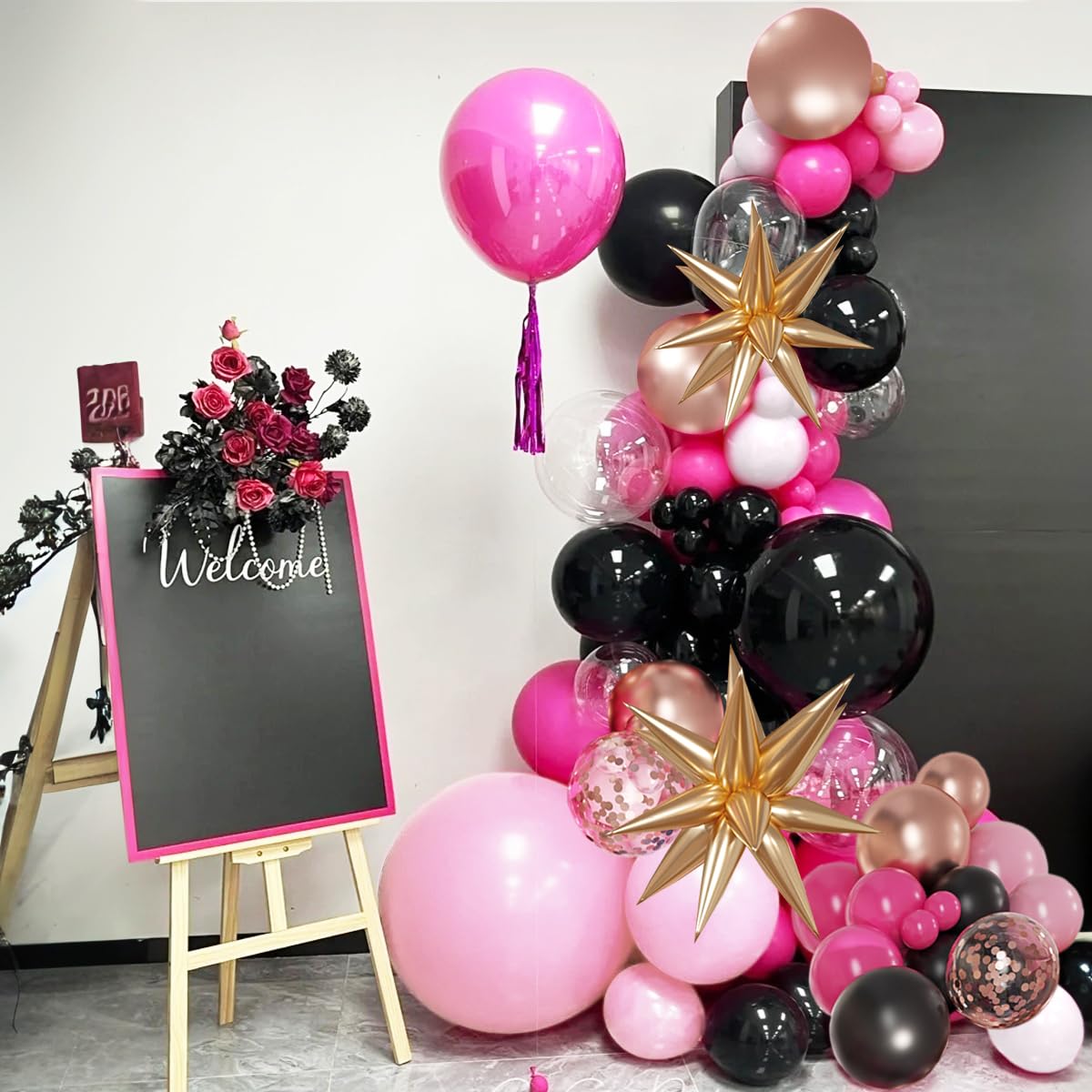 Boho Balloon Garland Arch Kit, 156Pcs Dusty Pink Pastel Brown Metallic Champagne Gold White Balloons for Wedding Baby Bridal Shower Engagement Anniversary Birthday Decorations