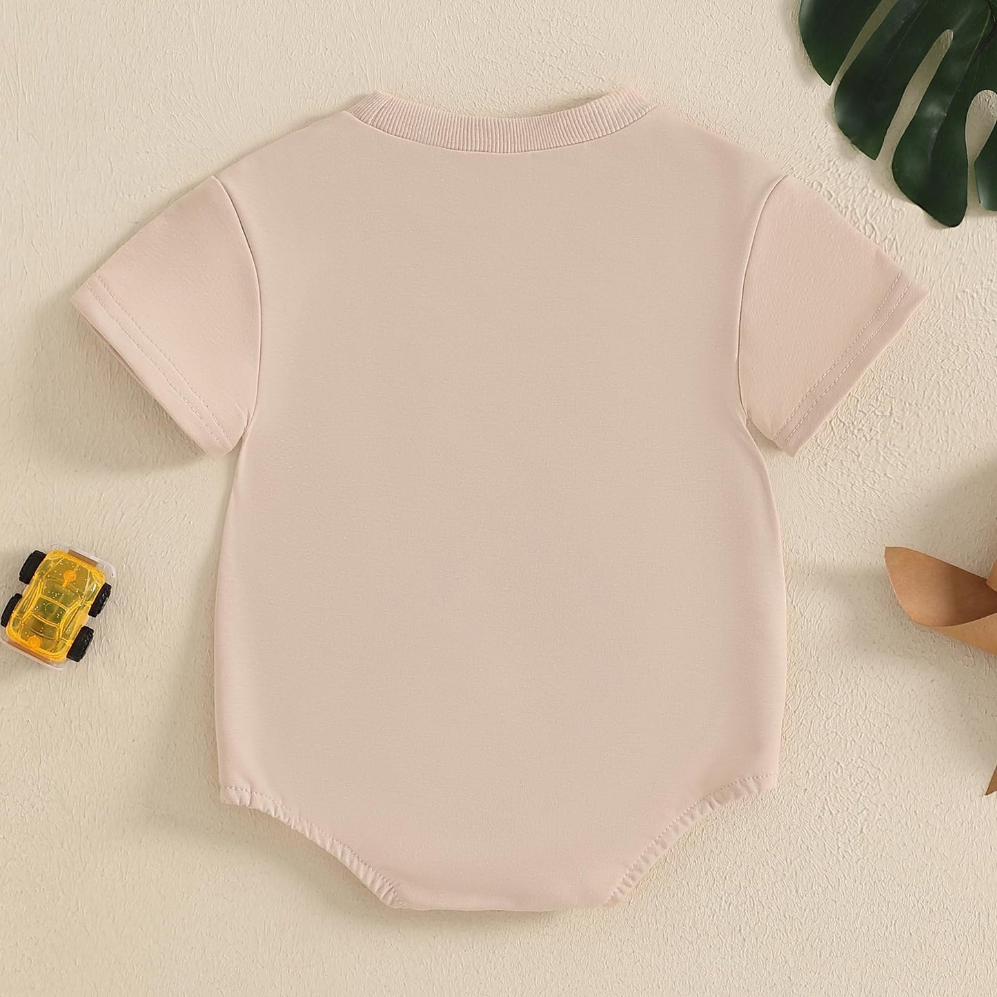 Baby Boy Summer Bubble Romper Tractor Embroidery Short Sleeve Bodysuit Infant Cute Outfit Farm Clothes